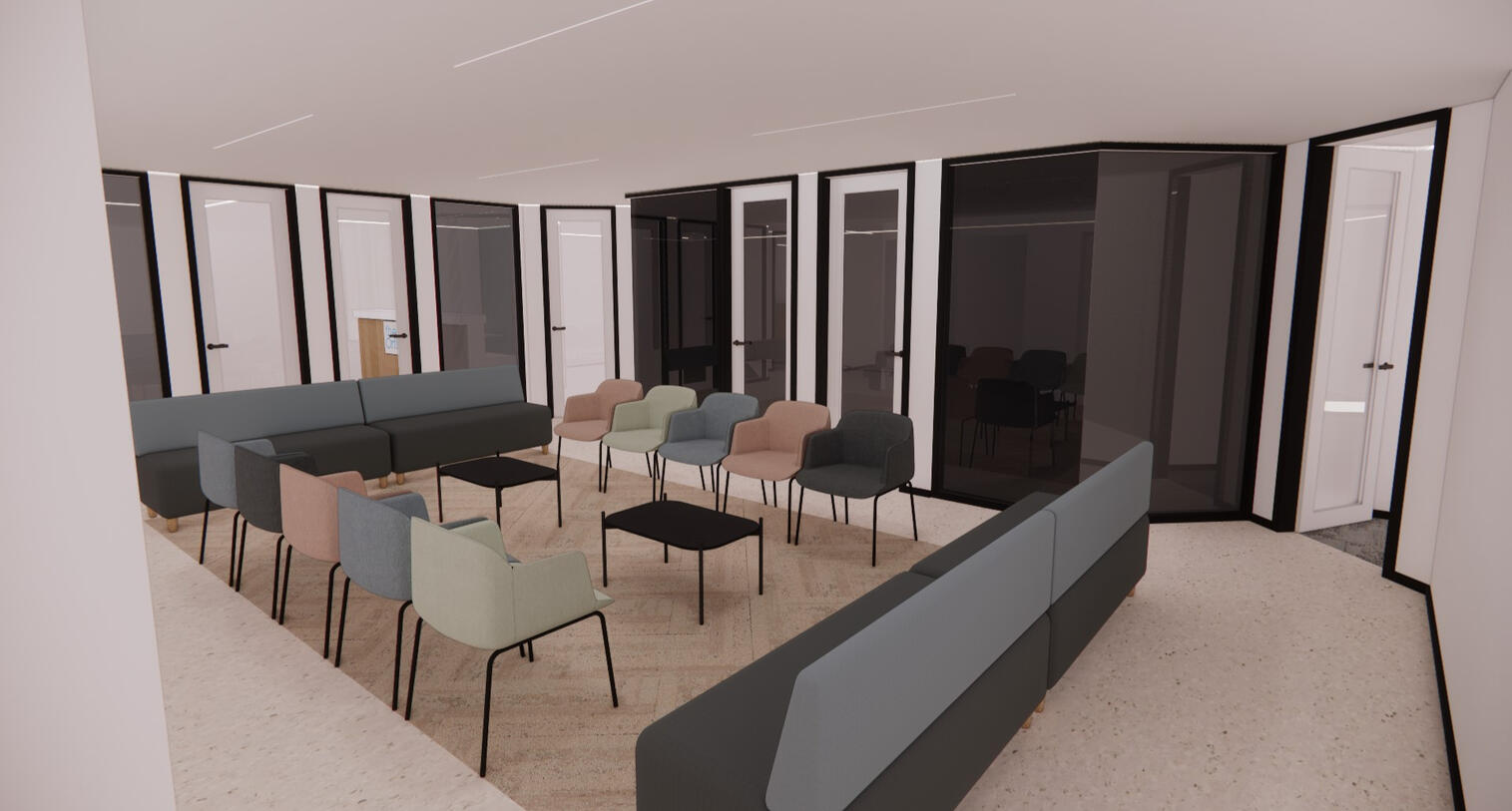 Healthcare waiting area render